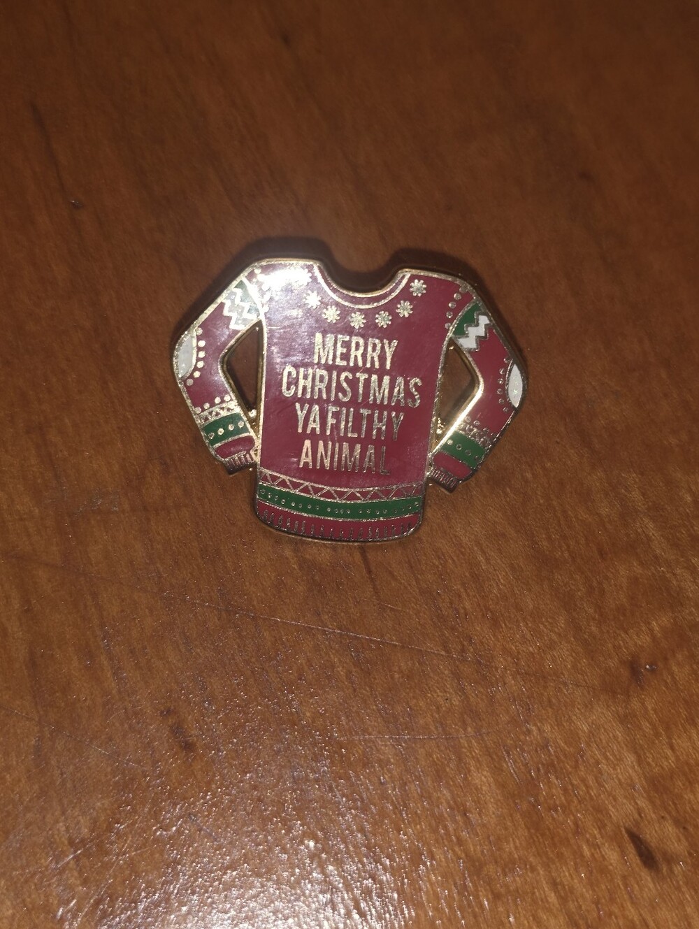 Vintage Home Alone Pin Merry Christmas Ya Filthy Animal Saying, Festive Holiday